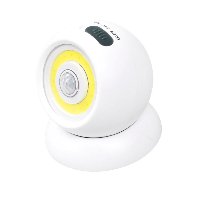 LED-lampe med sensor sort